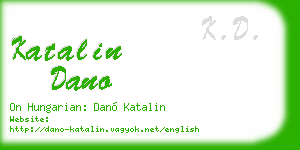 katalin dano business card