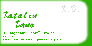 katalin dano business card